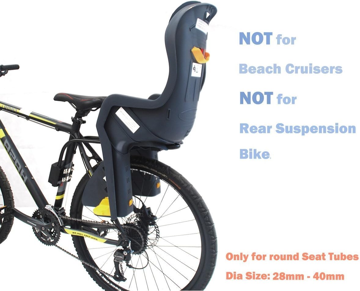 CyclingDeal Aluminum Rear Child Bike Seat Carrier for Toddlers and Kids DEMO