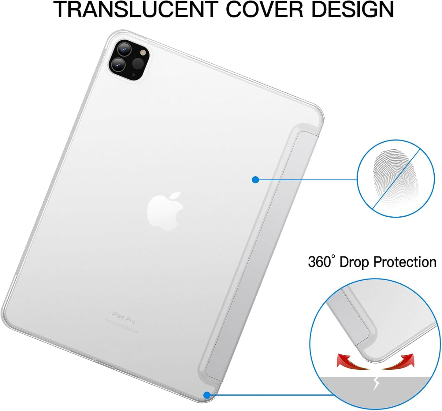 JETech Silver Cases iPad Pro 11-Inch 2022, 2021, 2020, 2018 Protective Case DEMO