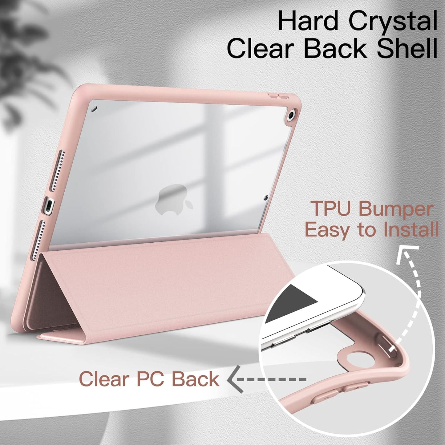 JETech Rose Cases Gold Protective Tablet Cover Case for iPad 10.2-Inch DEMO