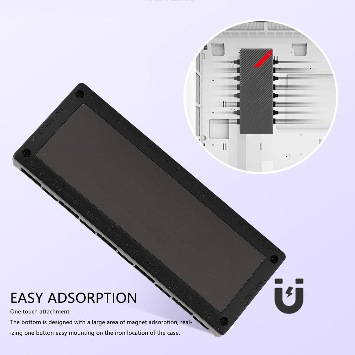 XUMIUZIY 10-Port Internal Components ARGB PC Fan Controller Hub with 4-Pin DEMO