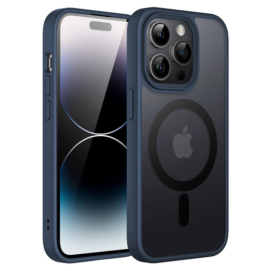 JETech Magnetic Basic Cases Case for iPhone 14 Pro 6.1-Inch Translucent Storm