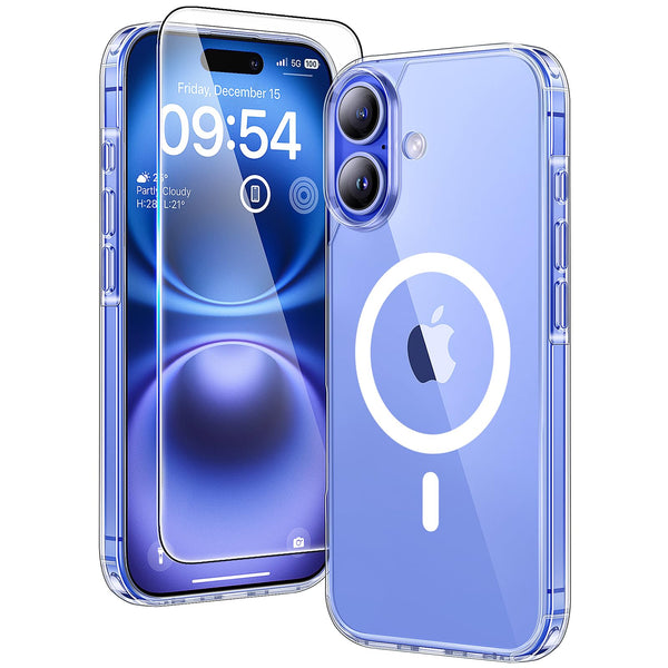 TAURI Clear Basic Cases Magnetic iPhone 16 Case with Screen Protector - DEMO