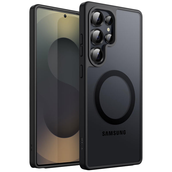 JETech Magnetic Basic Cases Titanium Black Case for Samsung Galaxy S25 DEMO