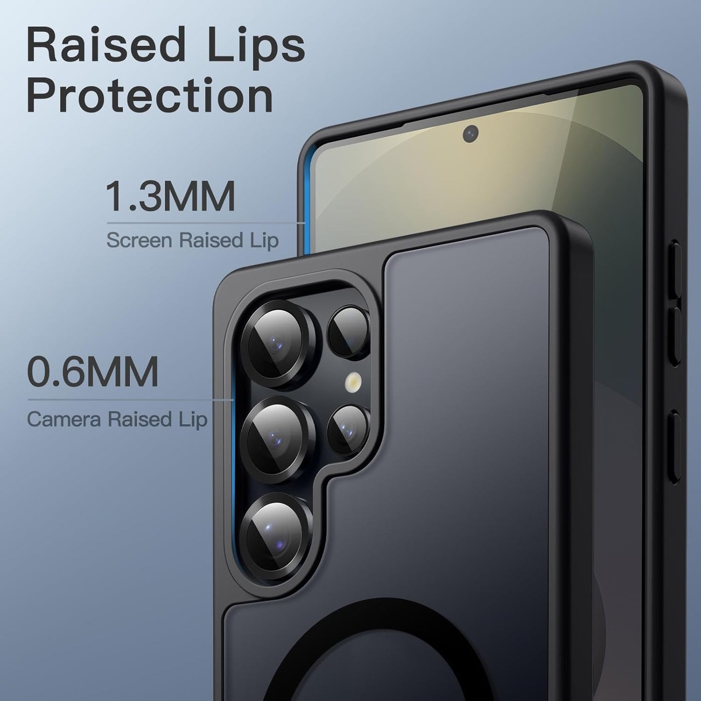 JETech Magnetic Basic Cases Titanium Black Case for Samsung Galaxy S25 DEMO