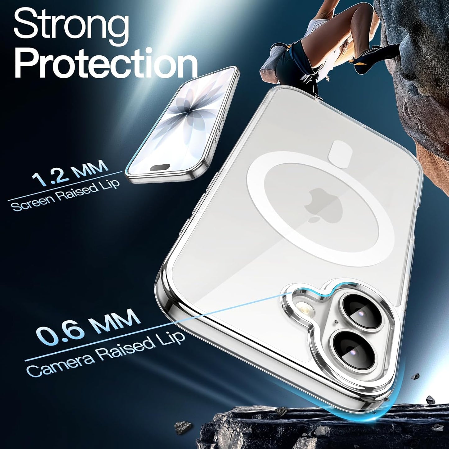 JETech Magnetic Basic Cases Shockproof Clear Case for iPhone 6 3-Inch, DEMO