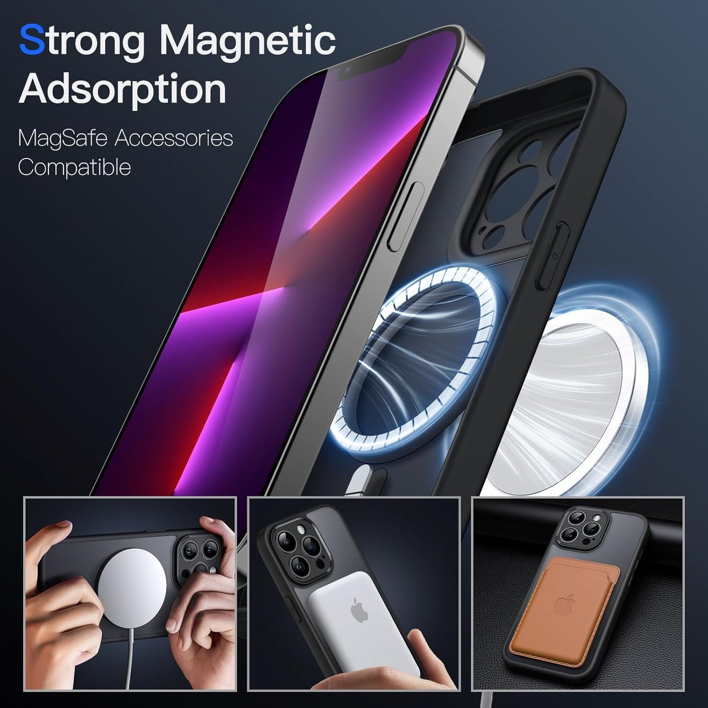 JETech Magnetic Basic Cases Protective Case for iPhone 13 Pro 6.1-Inch, DEMO