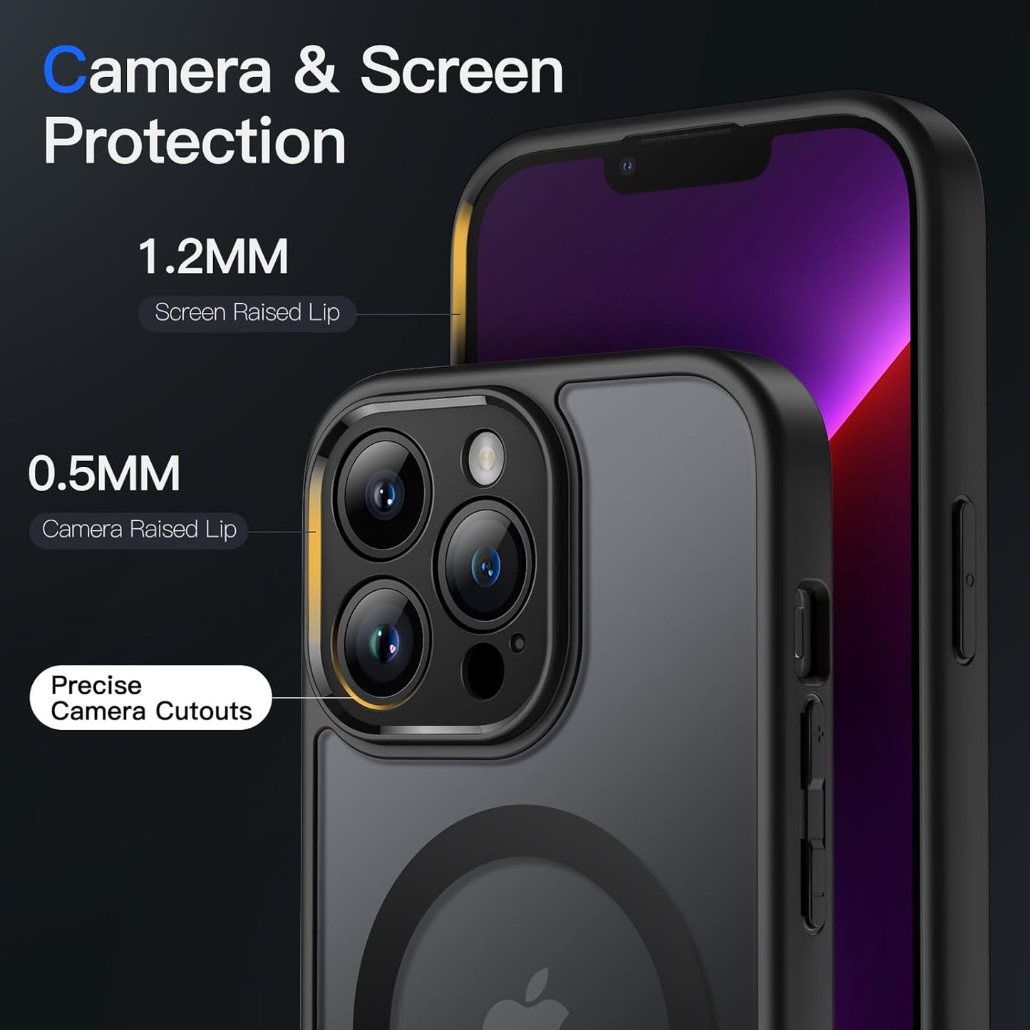 JETech Magnetic Basic Cases Protective Case for iPhone 13 Pro 6.1-Inch, DEMO