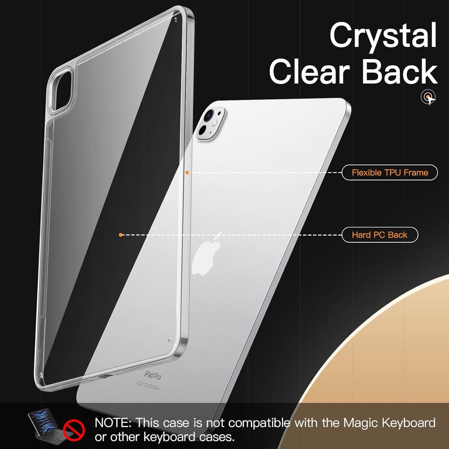 JETech Clear Cases Anti-Yellowing Transparent Protective Case for iPad Pro DEMO
