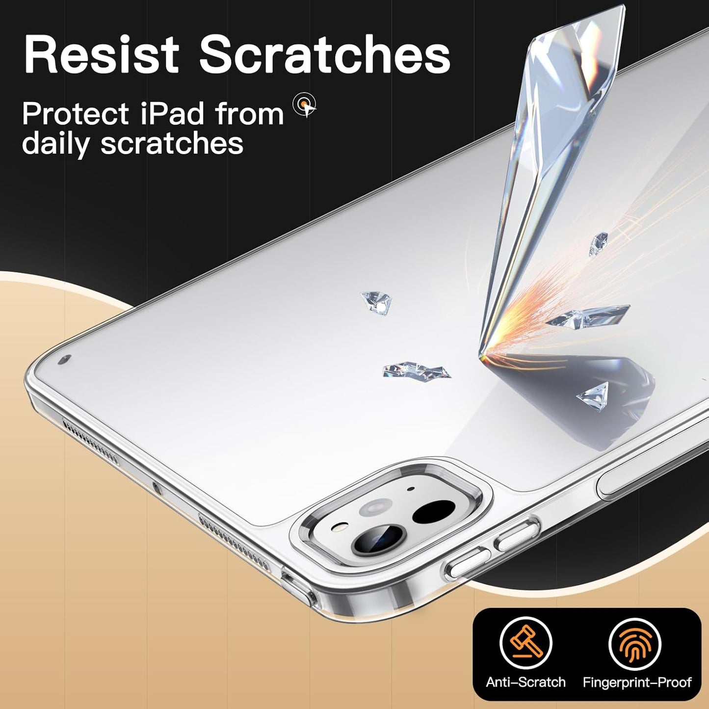 JETech Clear Cases Anti-Yellowing Transparent Protective Case for iPad Pro DEMO