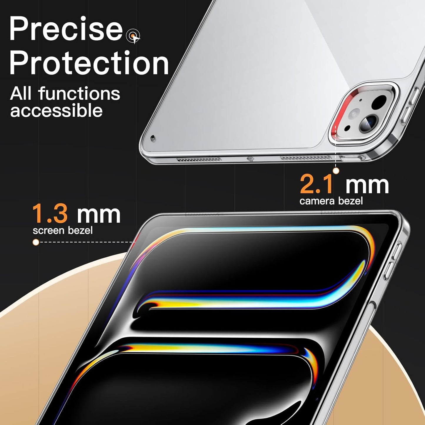 JETech Clear Cases Anti-Yellowing Transparent Protective Case for iPad Pro DEMO