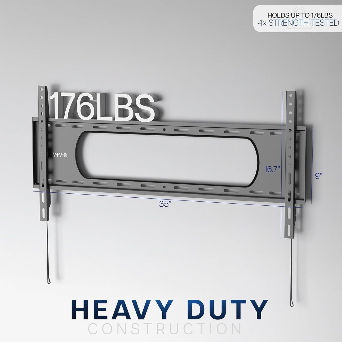 VIVO Heavy Duty TV Wall Mount for 43 to 90 Inch Screens Large Fixed Black NEW