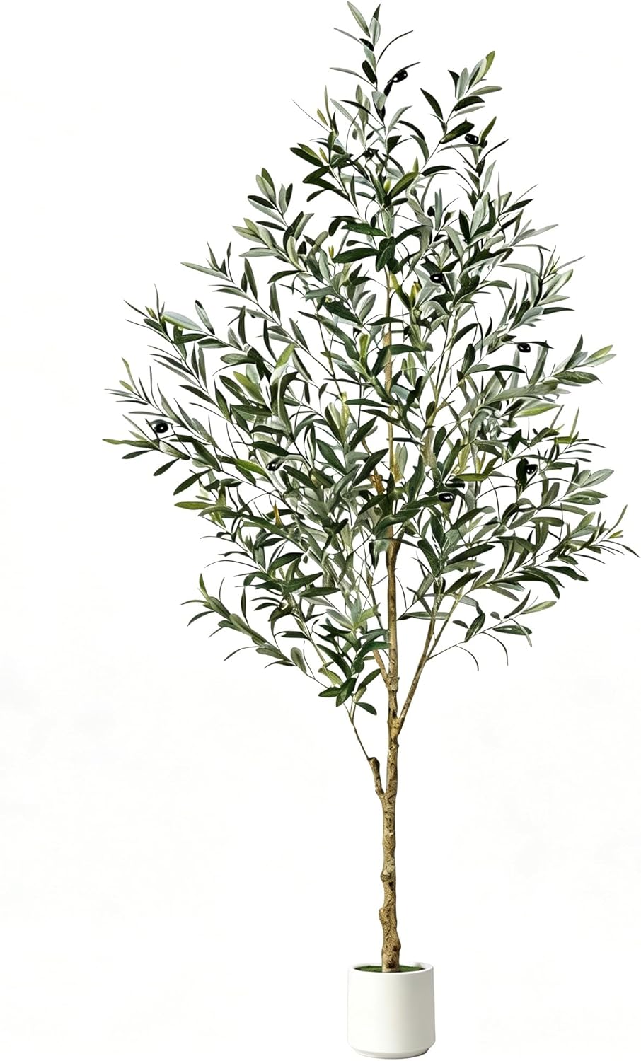 BESTONE Lifelike Artificial Olive Tree 242cm/8FT Decorative Green Plant DEMO