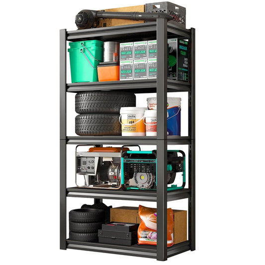 KZOBYD 5-Tier Adjustable Industrial Garage Shelving Unit Black 76*35*160cm DEMO