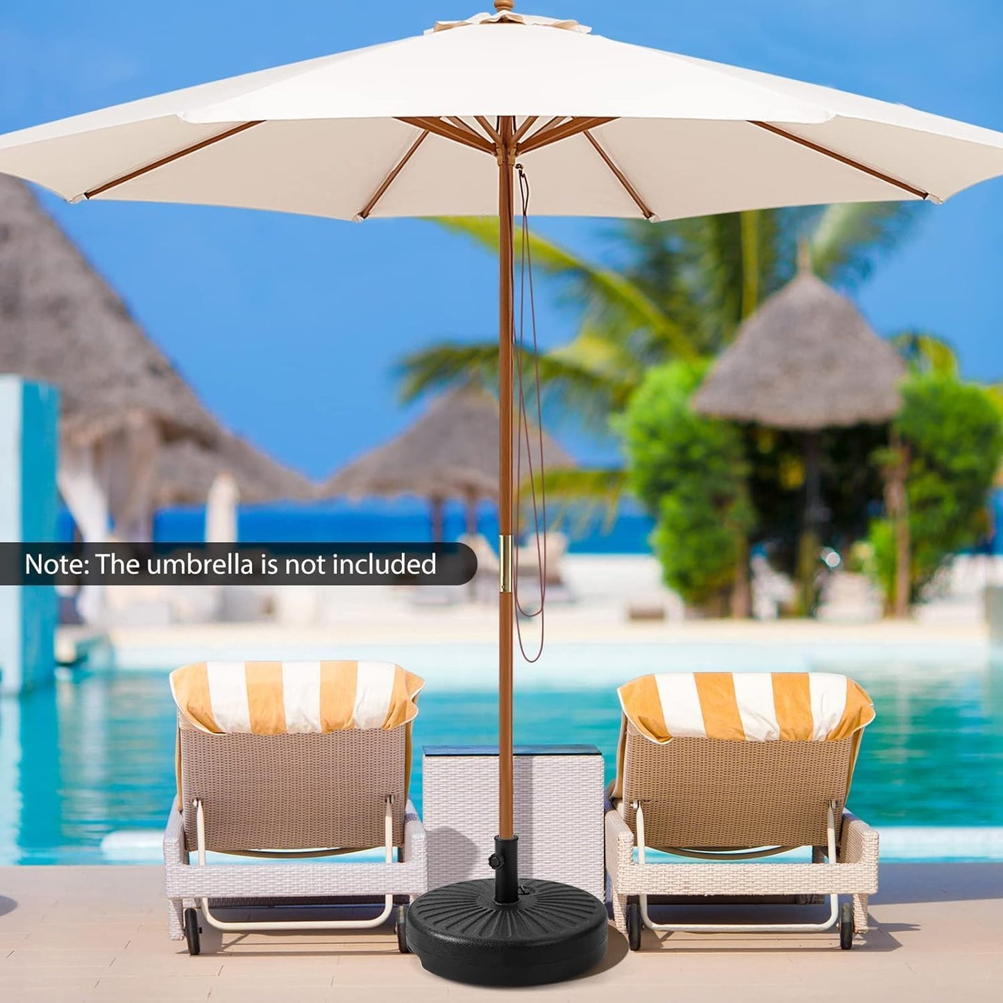 LIODUX 51cm Fillable Umbrella Base Stand Heavy Duty Water & Sand Filled DEMO