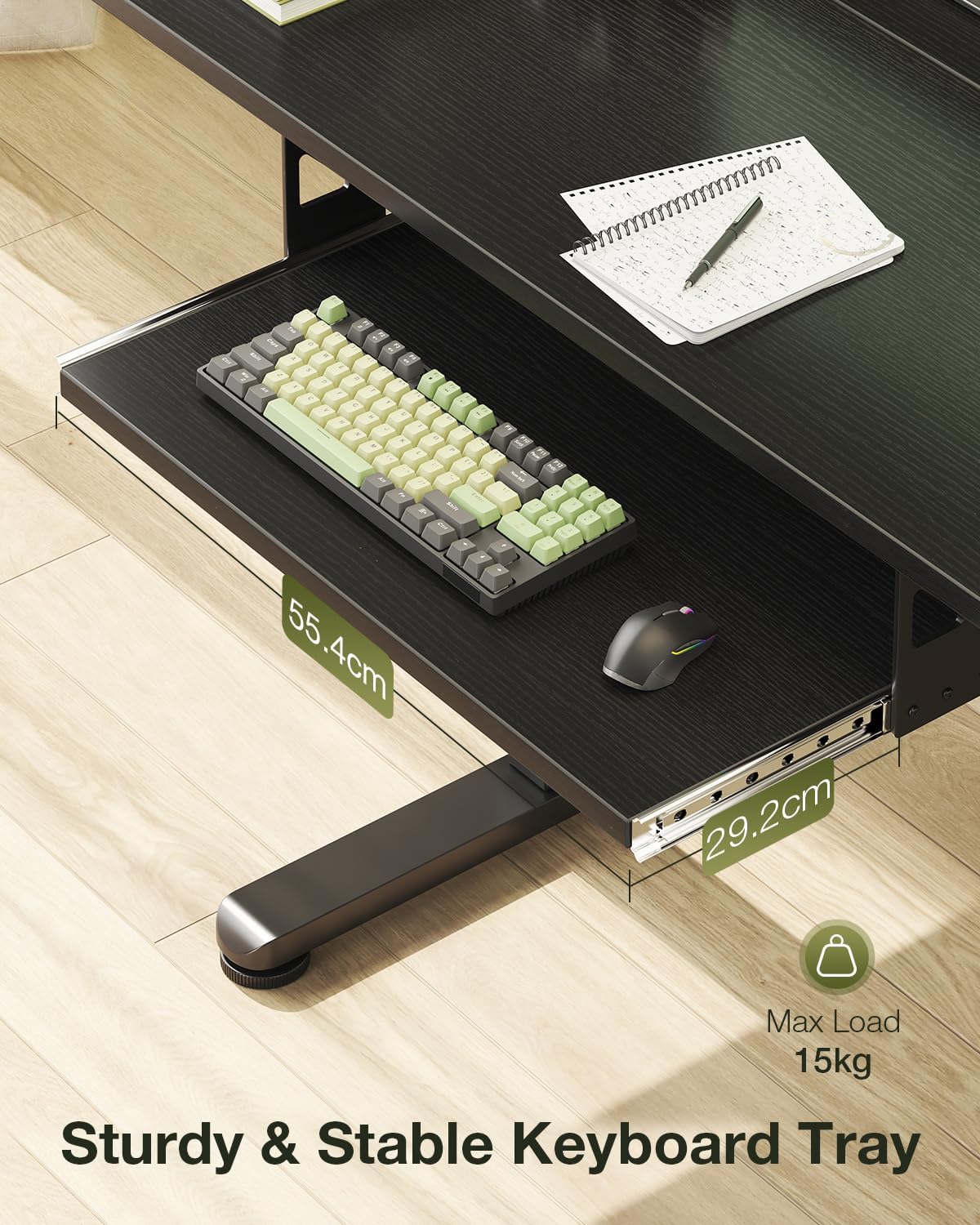 ODK Electric Desks Standing Desk with Keyboard Tray Height Adjustable 100 DEMO