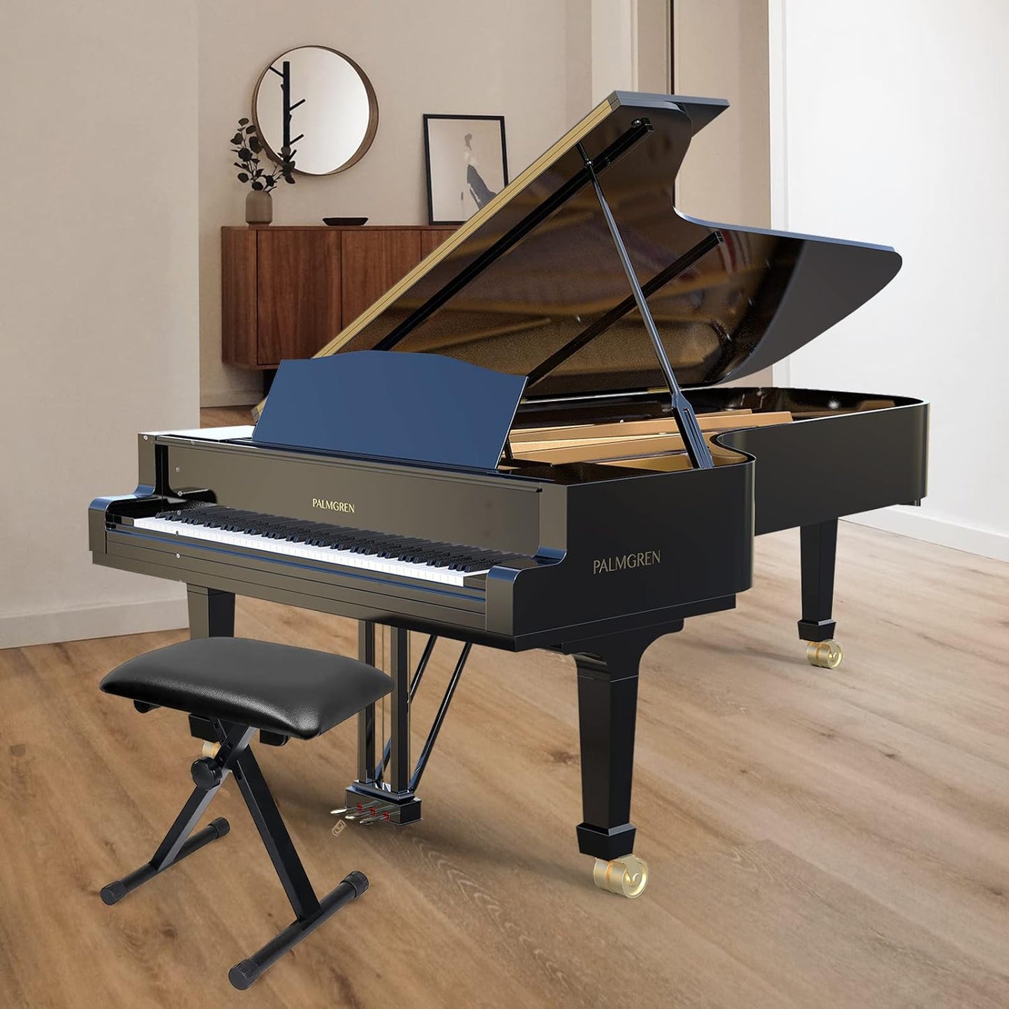 croch Adjustable Accessories X-Style Collapsible Piano Bench with Black NEW