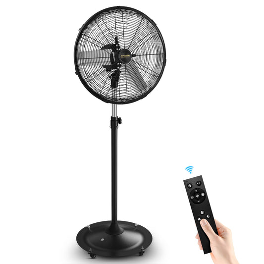 AVUXOR 50cm Oscillating Pedestal Fan with Remote 4 Speed Energy Saving NEW