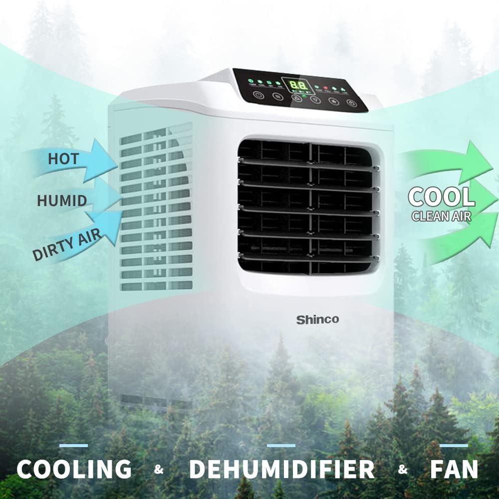 SHINCO 7000BTU Portable Air Conditioner Dehumidifier Cooling Unit White DEMO