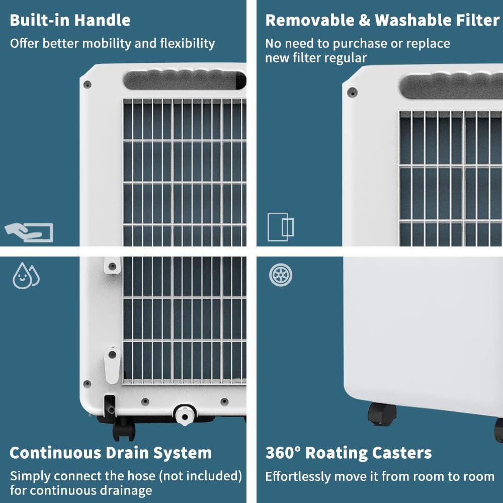 SHINCO 7000BTU Portable Air Conditioner Dehumidifier Cooling Unit White DEMO