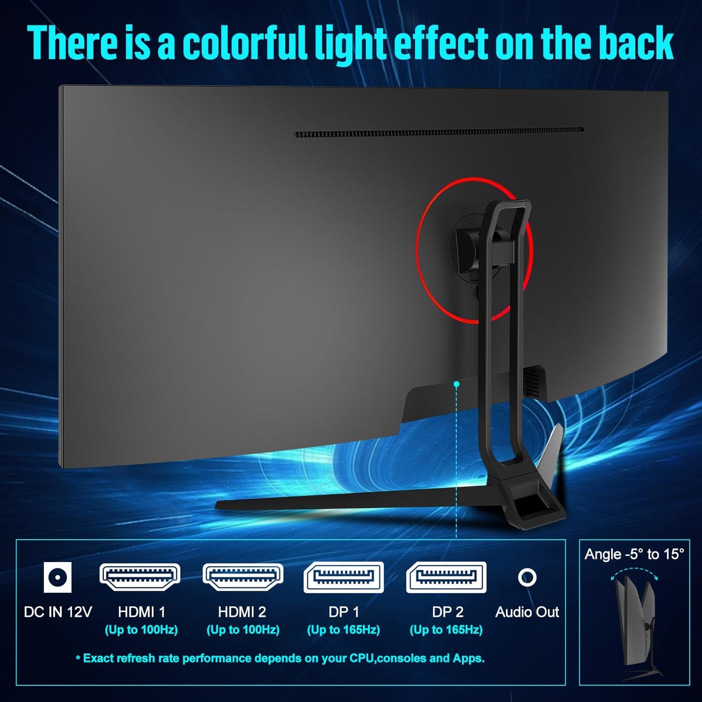 Gawfolk 34 Monitors Inch Ultra-Wide Curved Gaming Monitor WQHD 3440x1440 DEMO