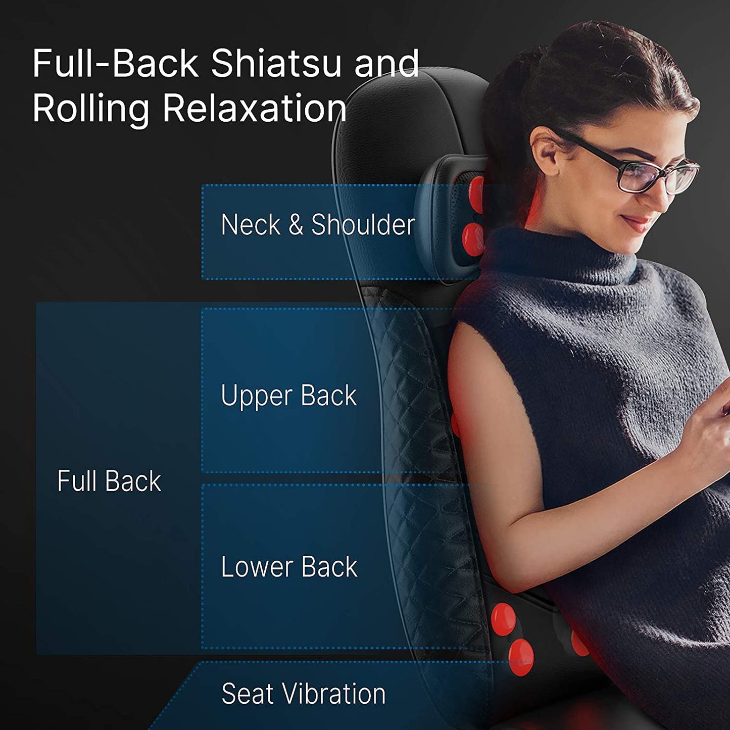 RENPHO Electric Shiatsu Massage Chair with Heat for Full Body Relaxation DEMO