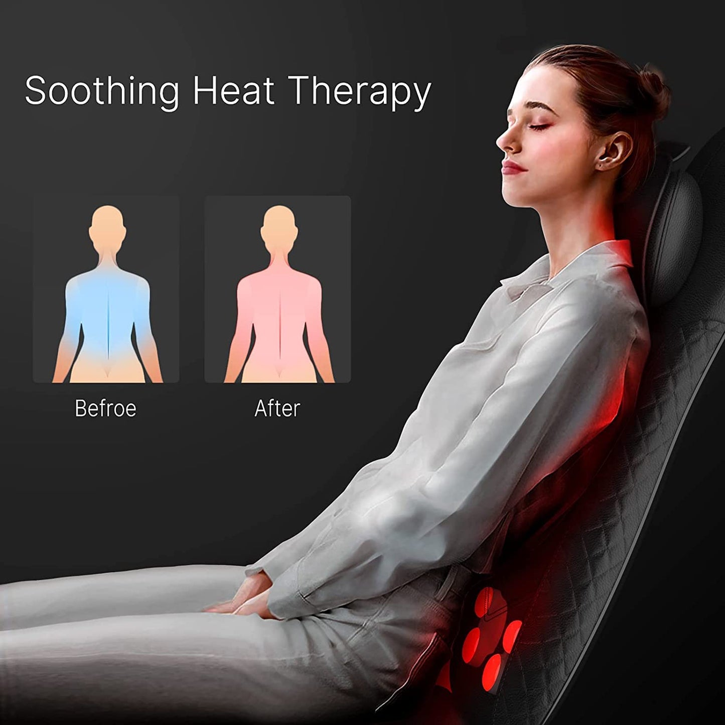 RENPHO Electric Shiatsu Massage Chair with Heat for Full Body Relaxation DEMO