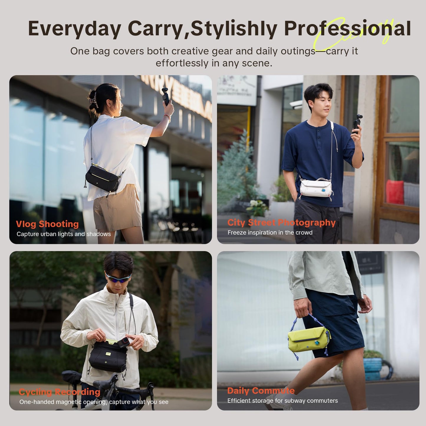 PGYTECH OneGo Portable Splashproof Cross-Body Sling Bag for DJI Osmo DEMO