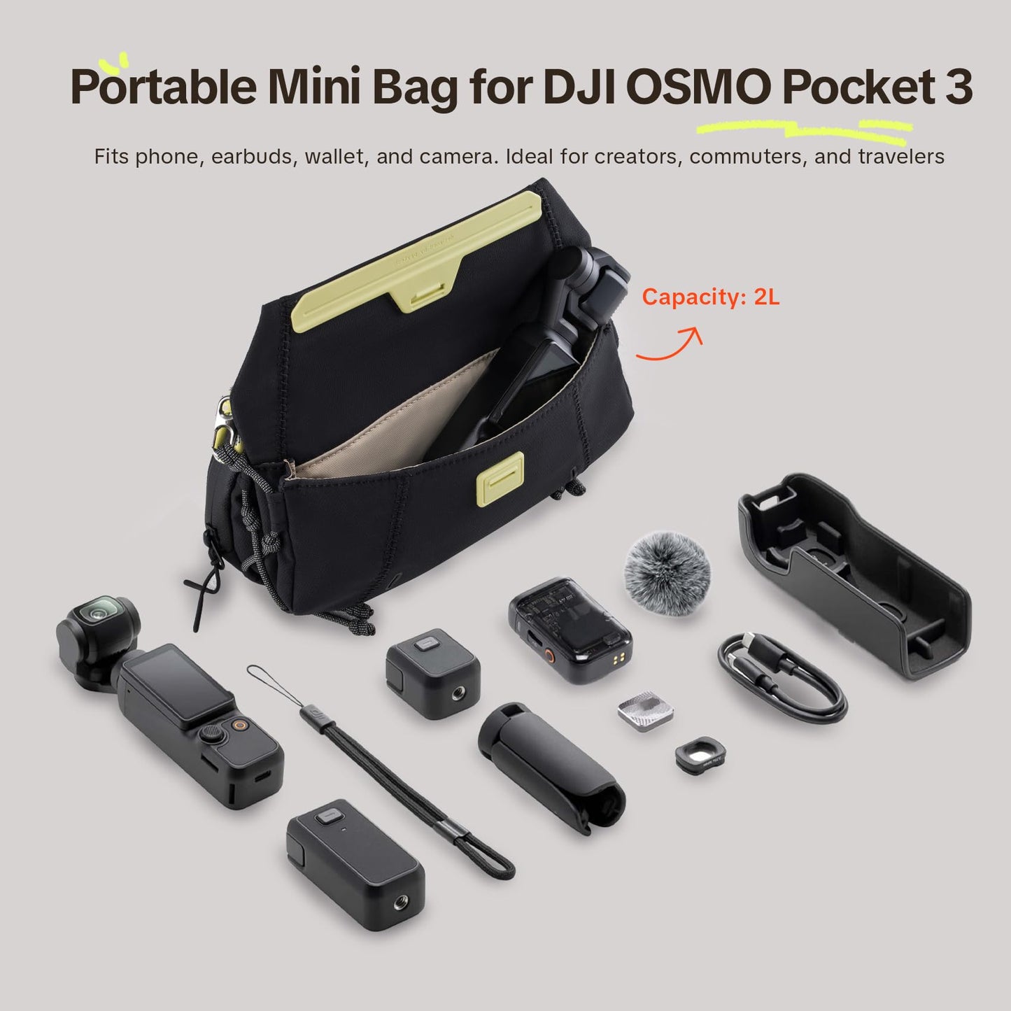 PGYTECH OneGo Portable Splashproof Cross-Body Sling Bag for DJI Osmo DEMO