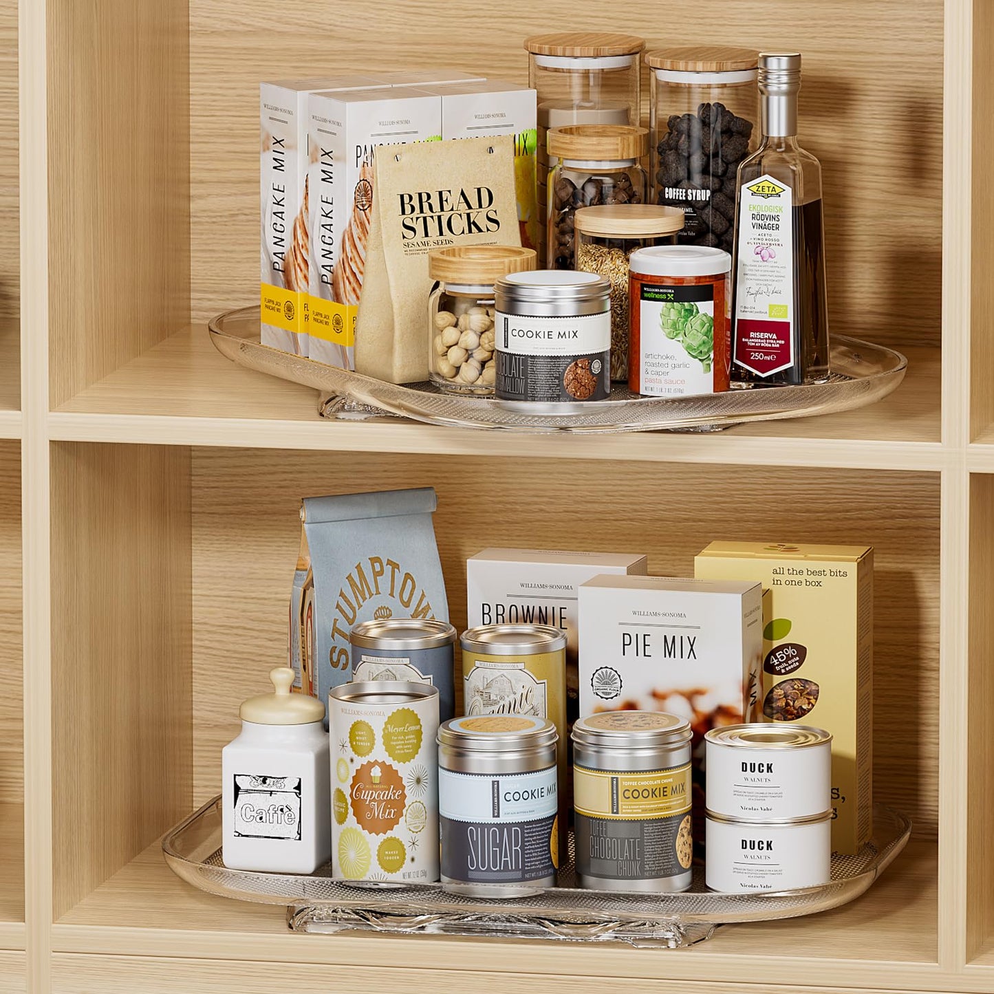 LAMU Lazy Susan Turntable Organizer for Refrigerator & Kitchen Storage, DEMO