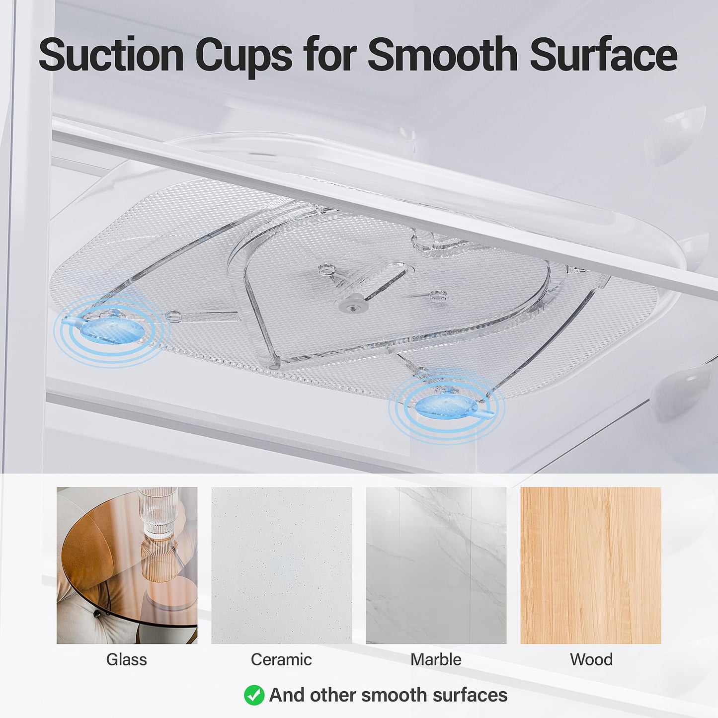 LAMU Lazy Susan Turntable Organizer for Refrigerator & Kitchen Storage, DEMO