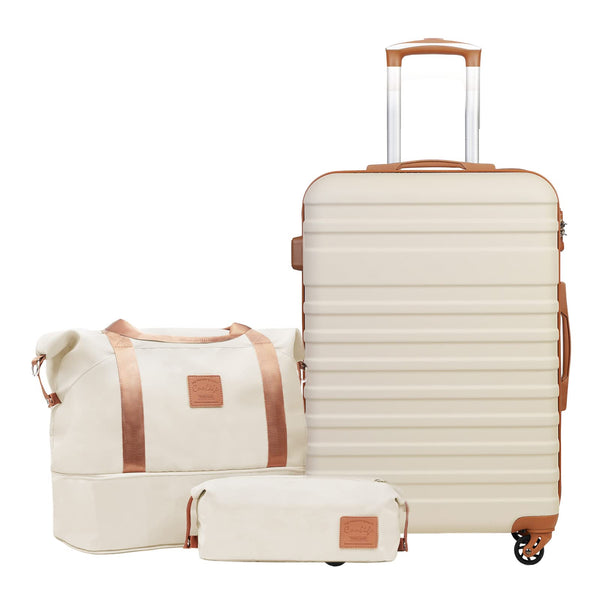 COOLIFE 24 Inch Luggage Set Hard Shell Travel Bag Carry On Cabin Suitcase DEMO