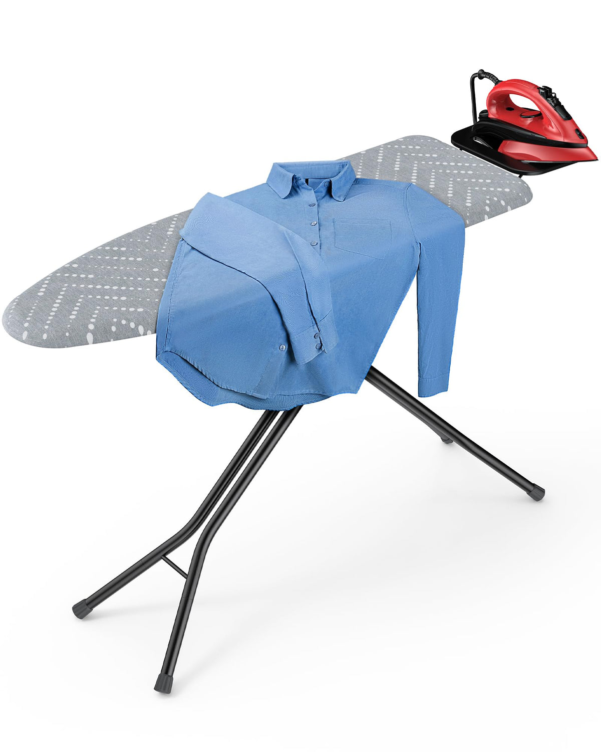 Kitsure Full Size Folding Ironing Board Adjustable Height Grey DEMO