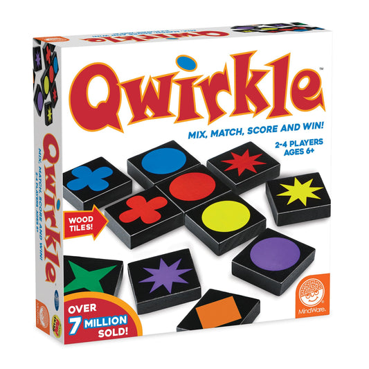 MindWare Qwirkle Board Games Tile-Laying Board Game for Family Fun, NEW