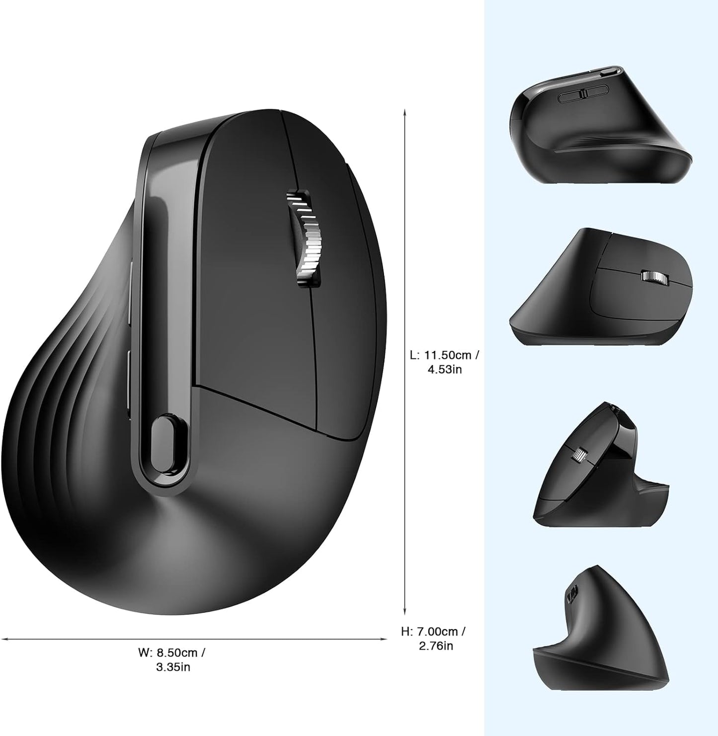 cimetech Wireless Mice Vertical Mouse Advanced Ergonomic USB Receiver Black DEMO