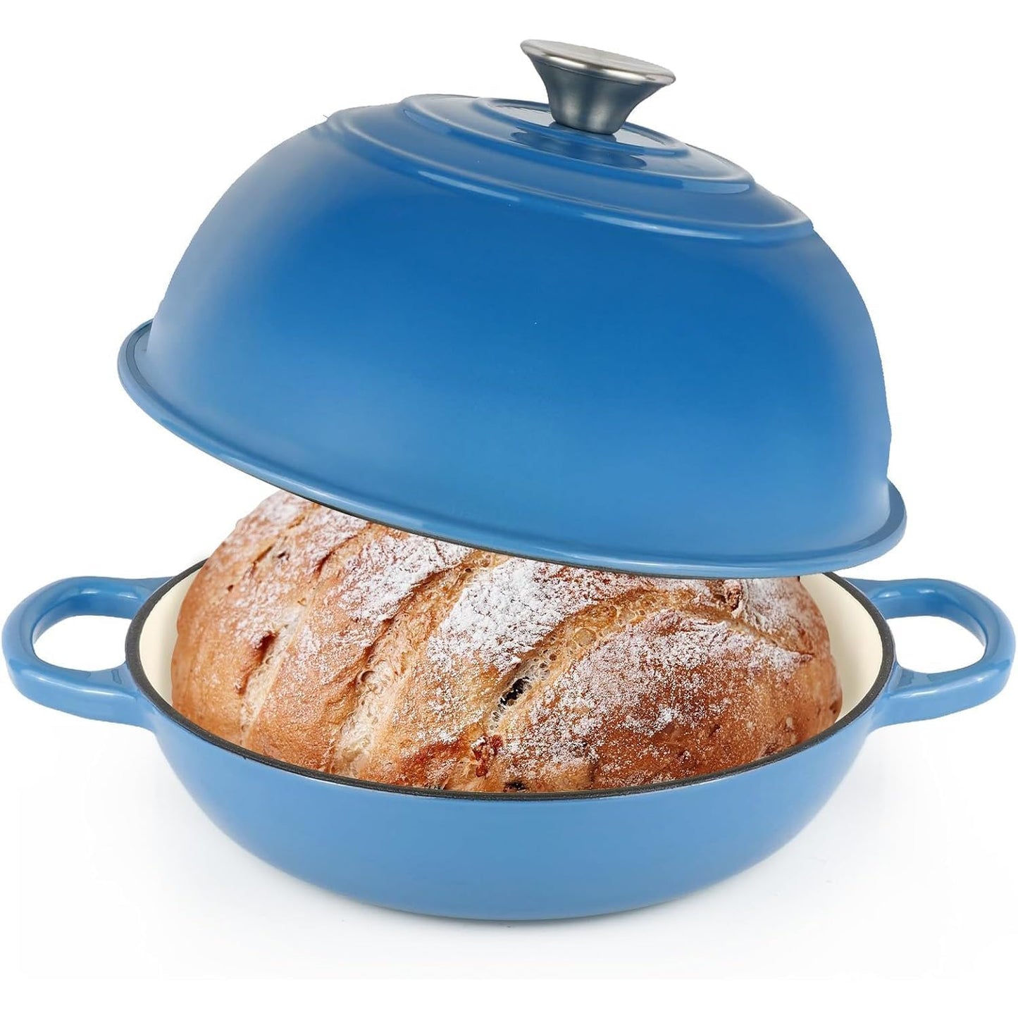 Quintin 6 Dutch Ovens Quart Enameled Cast Iron Dutch Oven Pot with Lid, NEW