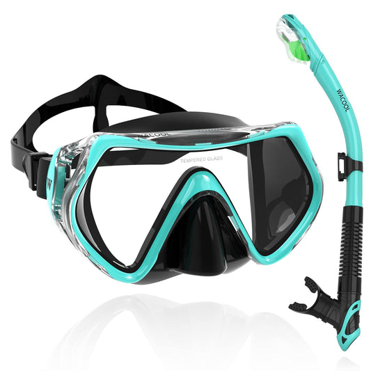 WACOOL Professional Silicone Snorkeling Goggles for Adults in Mgreen Color NEW
