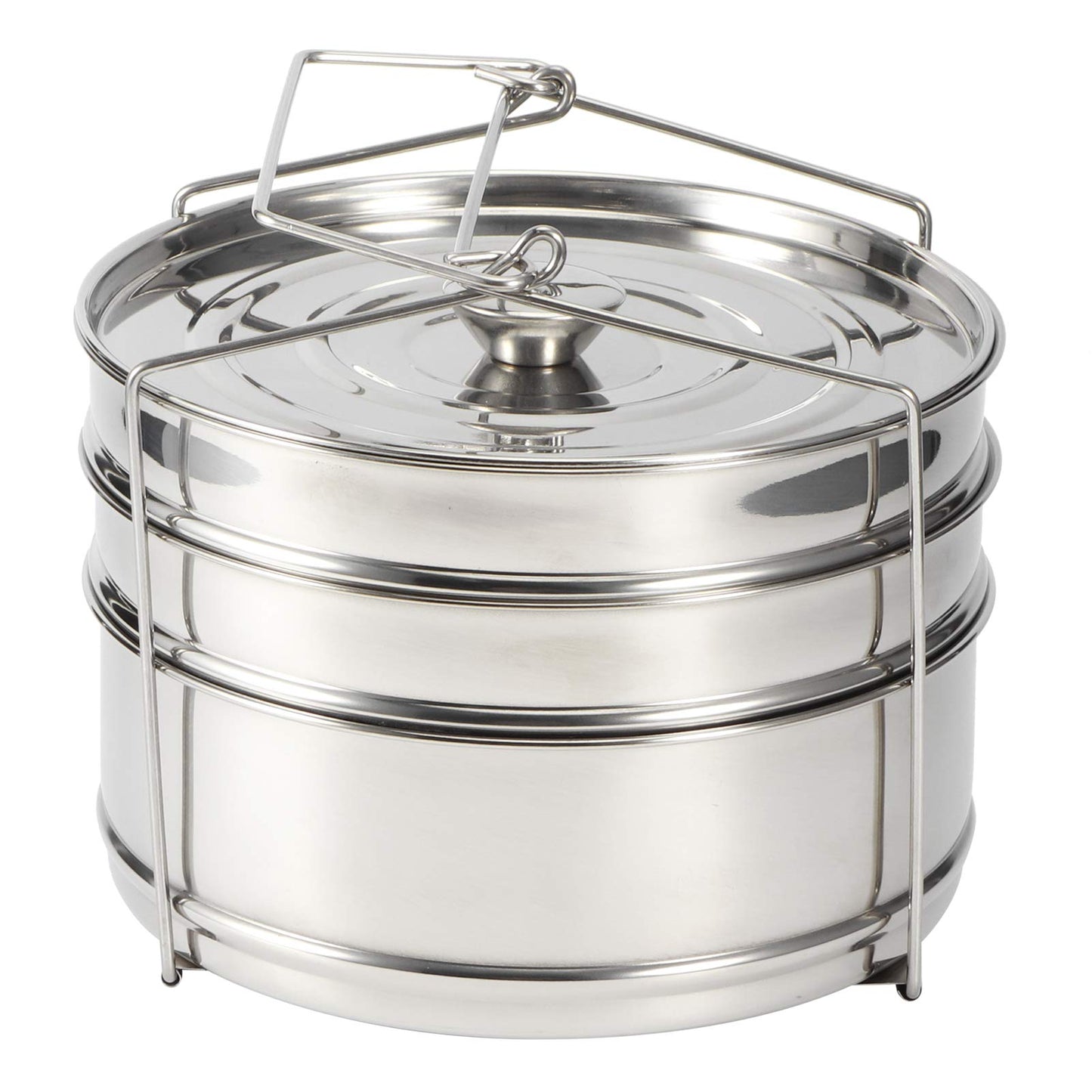 Fdit Stackable Steamers Steamer Insert Pans 3 Tier Stainless Steel Cooker DEMO