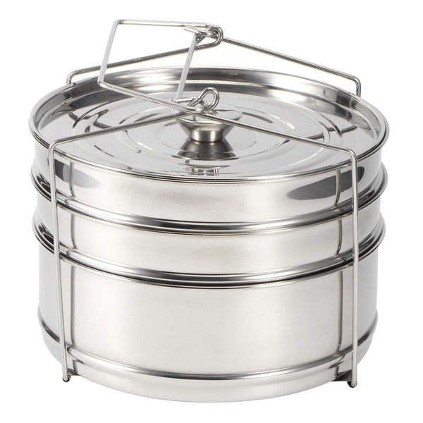 Fdit Stackable Steamers Steamer Insert Pans 3 Tier Stainless Steel Cooker DEMO