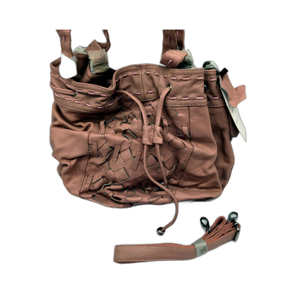 Poppy Green Womens Leather Handbag Tote Bag Purse in Blush Pink NEW