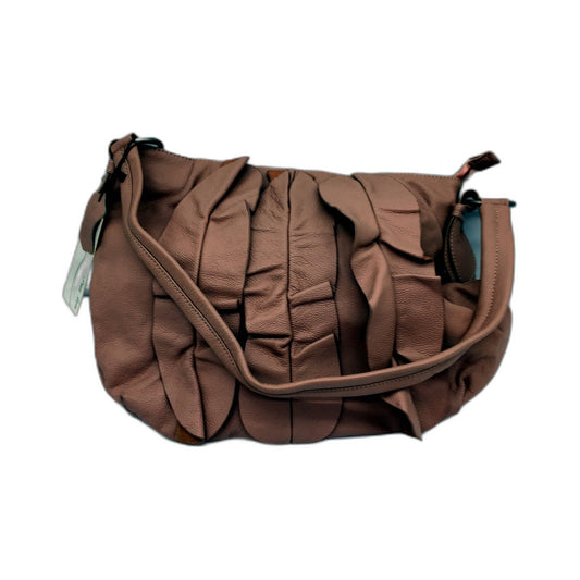 Poppy Green Womens Leather Hobo Handbag Blush Pink Stylish Versatile Bag NEW