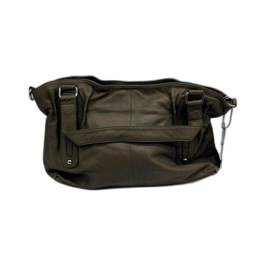 Poppy Green Womens Leather Handbag Brownish Grey Tote Hobo Everyday Bag NEW
