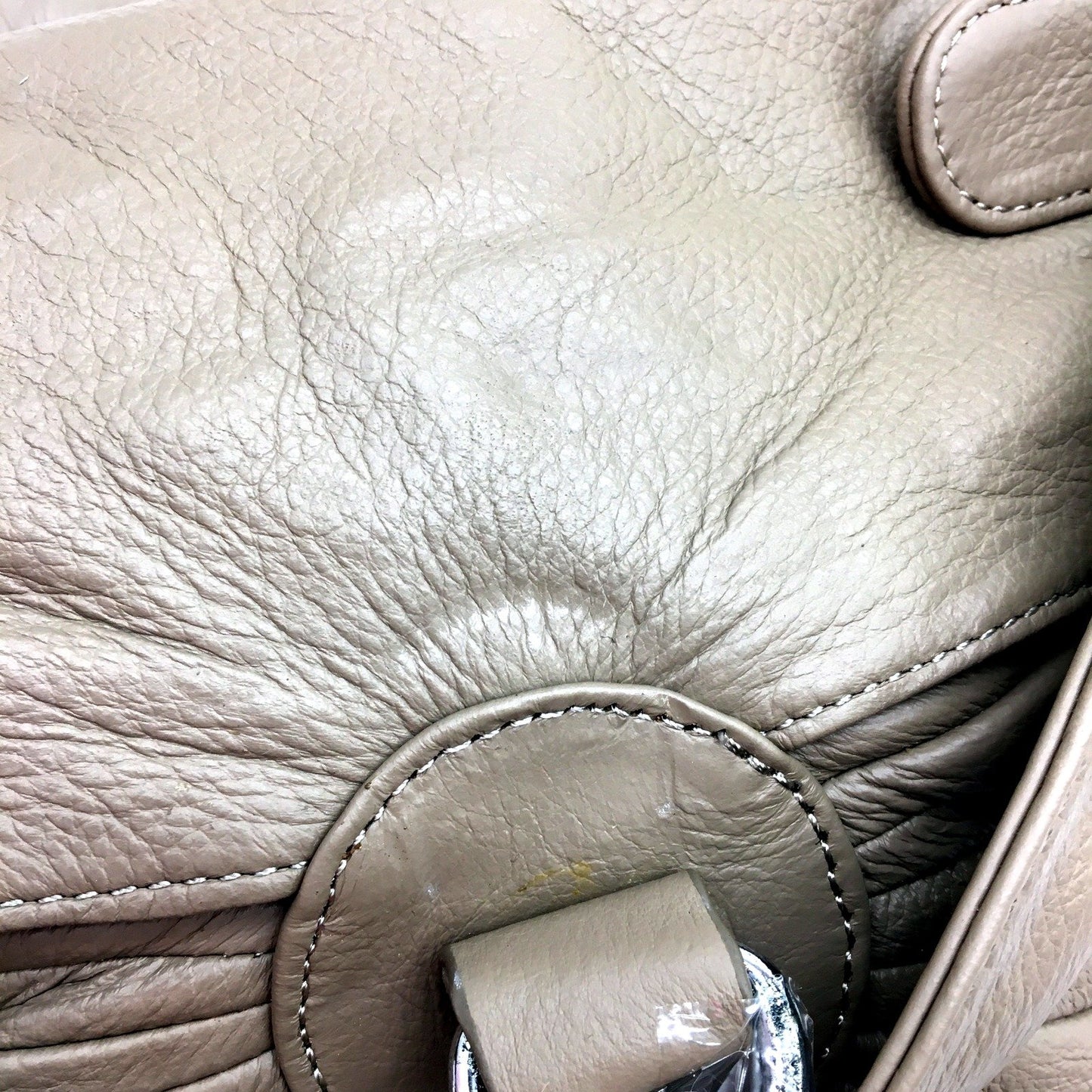 Poppy Green Womens Leather Hobo Handbag Brownish Grey Stylish Chic Purse NEW