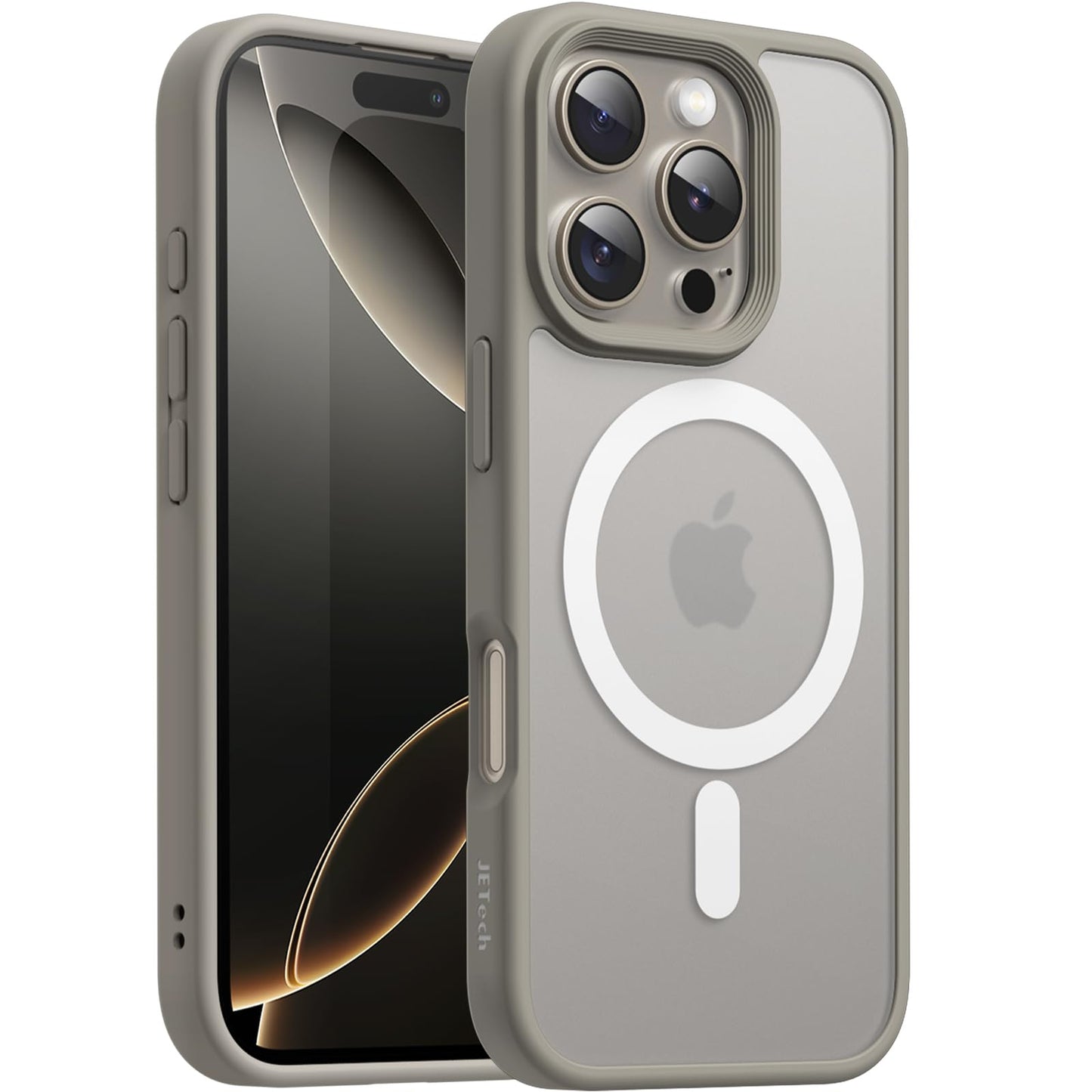 JETech Magnetic Basic Cases Case for iPhone 16 Pro Max 6.9" Titanium Colour NEW