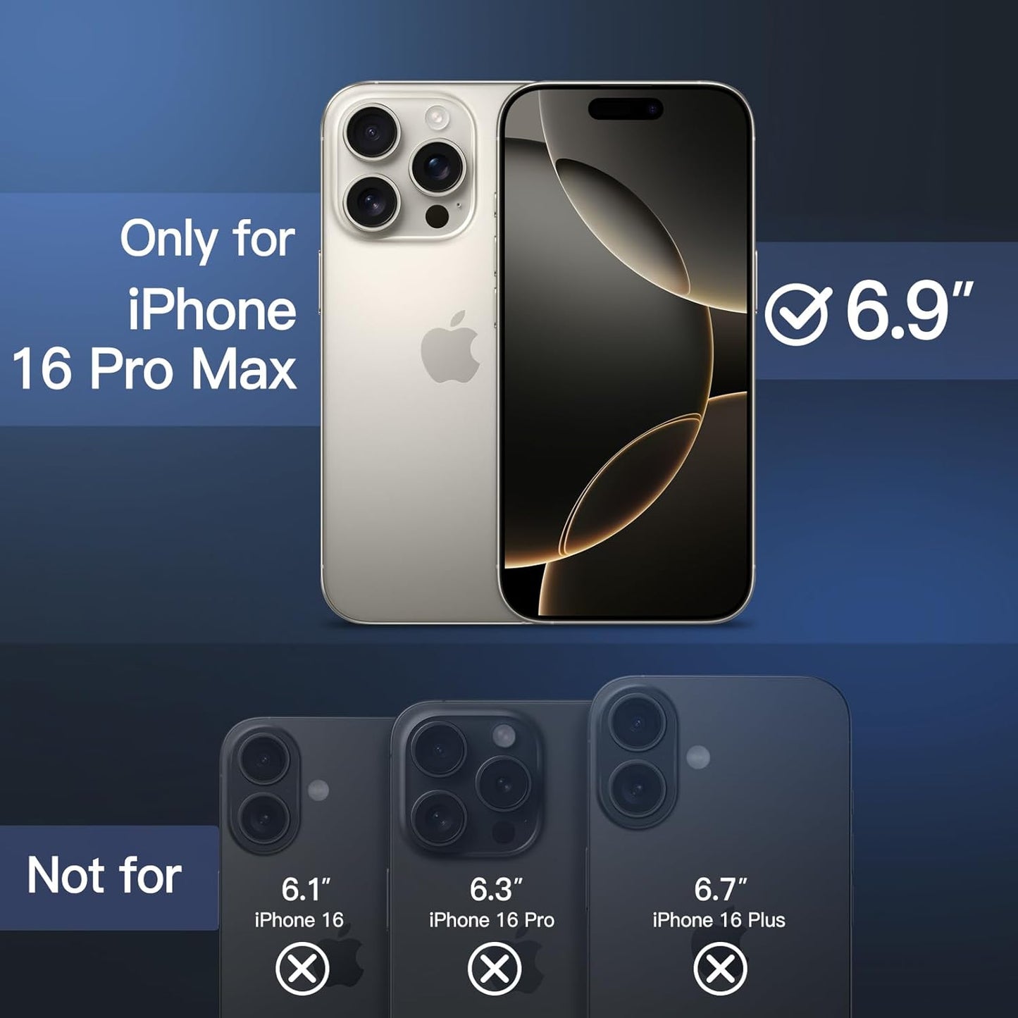 JETech Magnetic Basic Cases Case for iPhone 16 Pro Max 6.9" Titanium Colour NEW