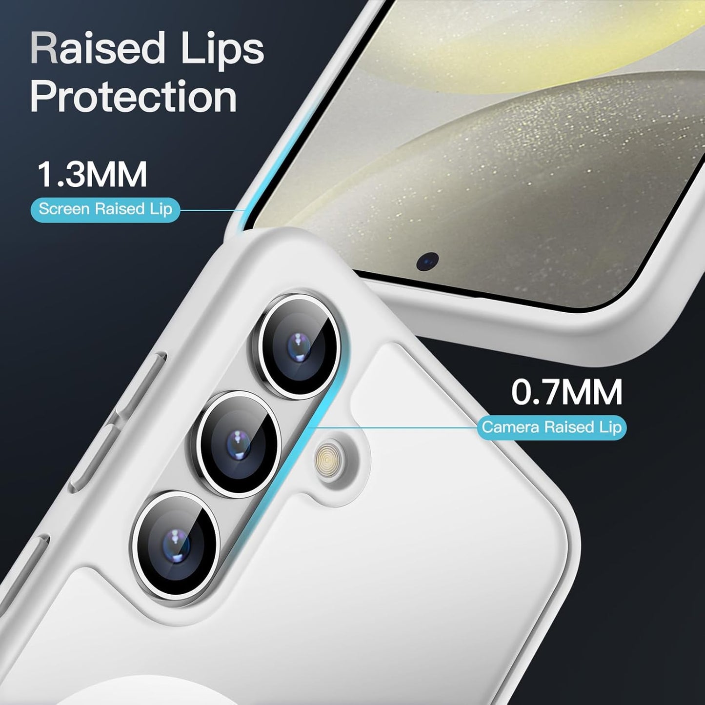 JETech Magnetic Case for Samsung Galaxy S24+ 5G Compatible Silver & Matte NEW