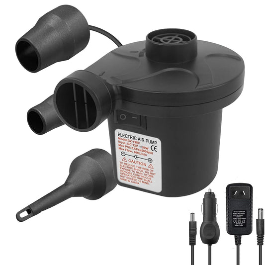 WFeyahiner Electric Pump for Inflatables with 3 Nozzles High Power NEW