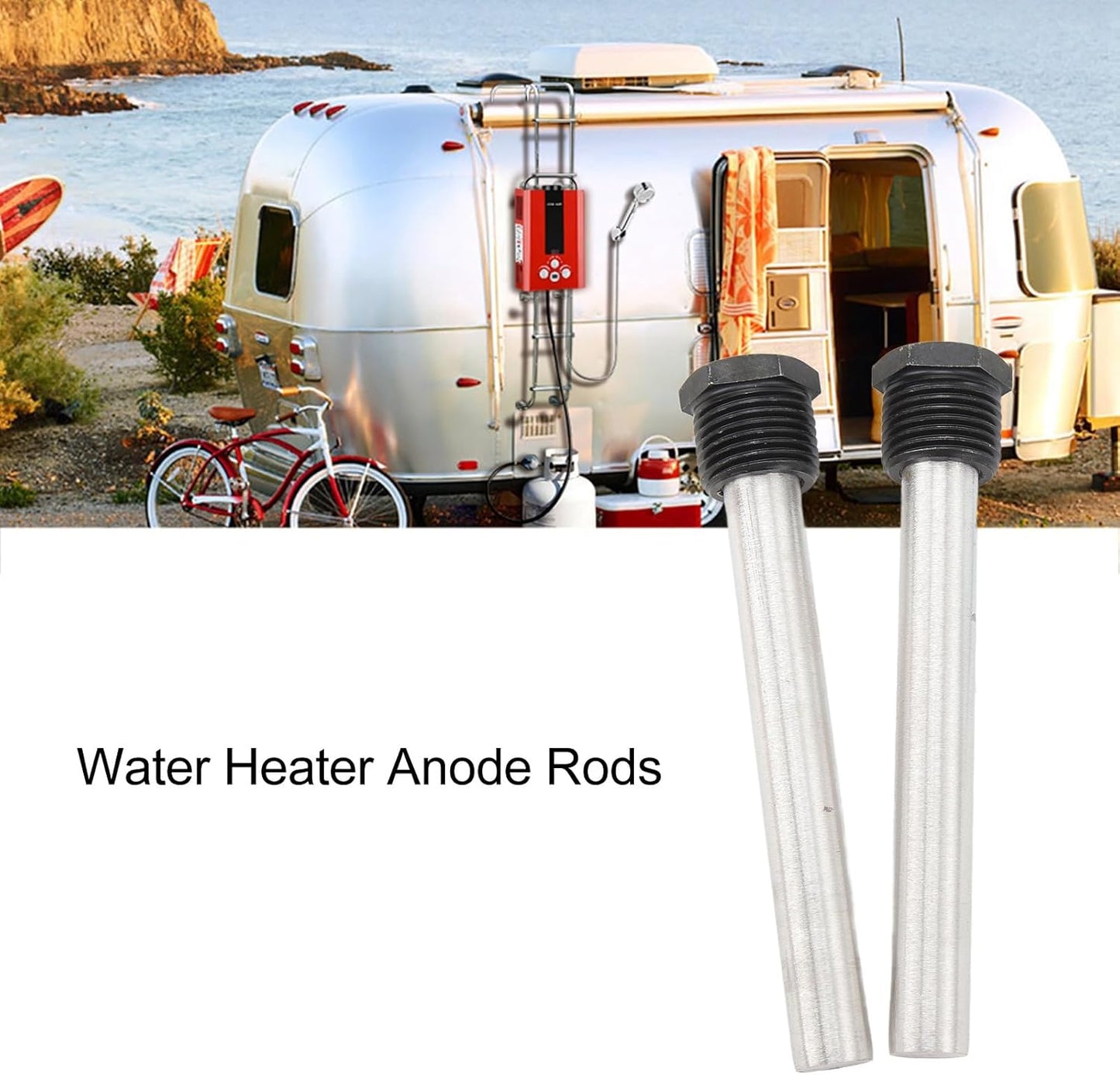 Jiawu 2 Water Heater Parts Pack RV Water Heater Anode Rods Aluminium Metal NEW