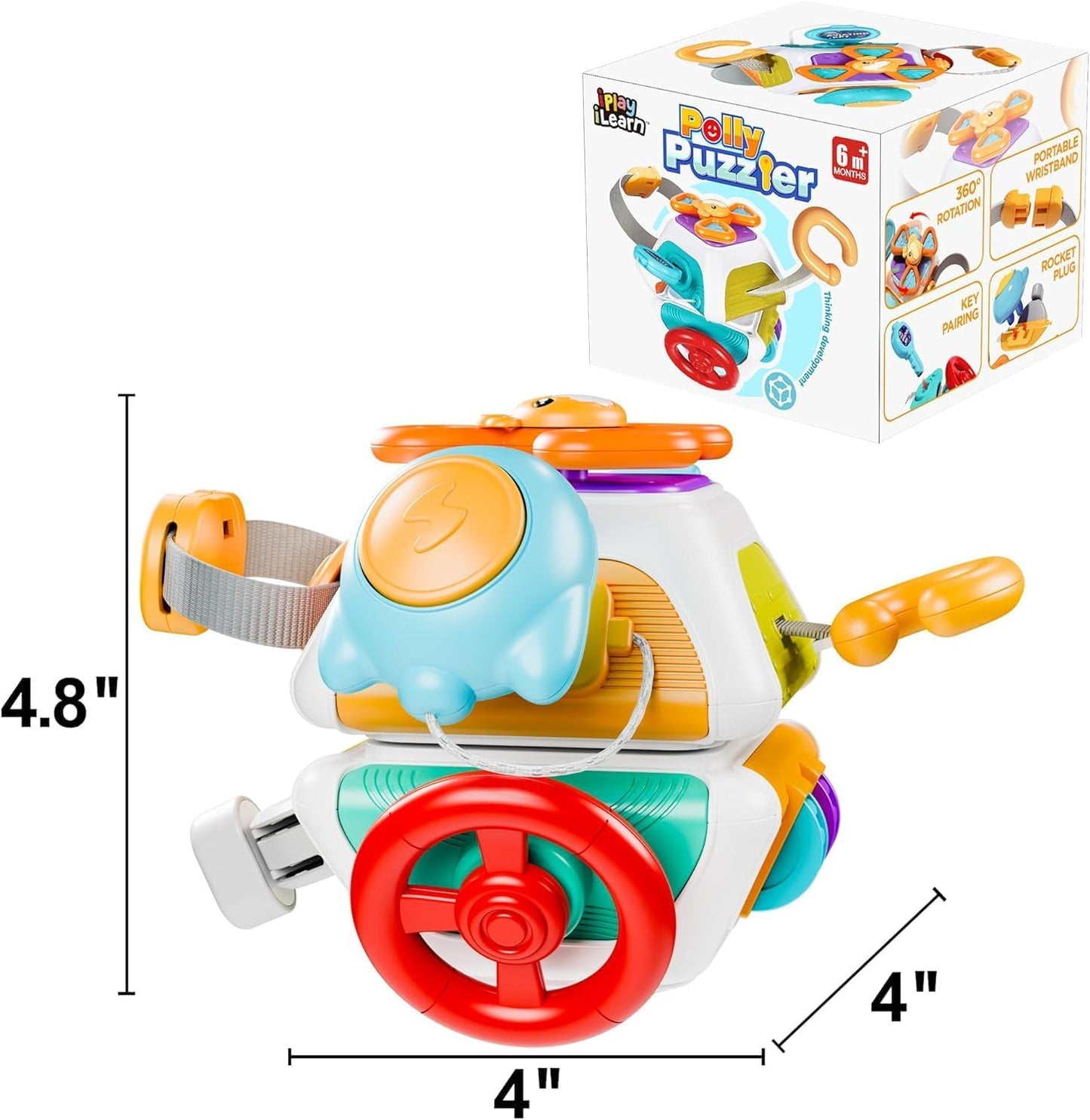 Tetra Tower Activity Cubes Plastic Montessori Sensory Toys for Toddlers NEW