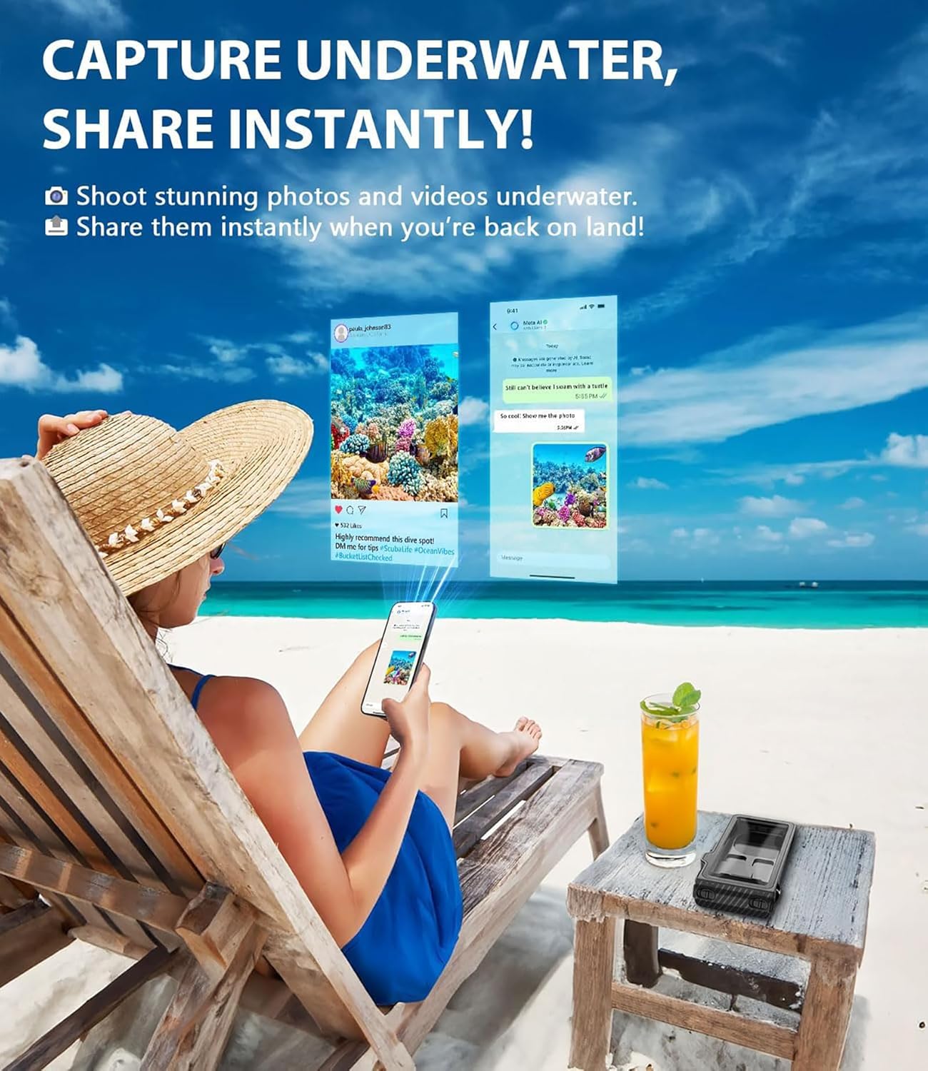 ManKiaPro Waterproof Basic Cases Diving Snorkeling Phone Case for iPhone NEW