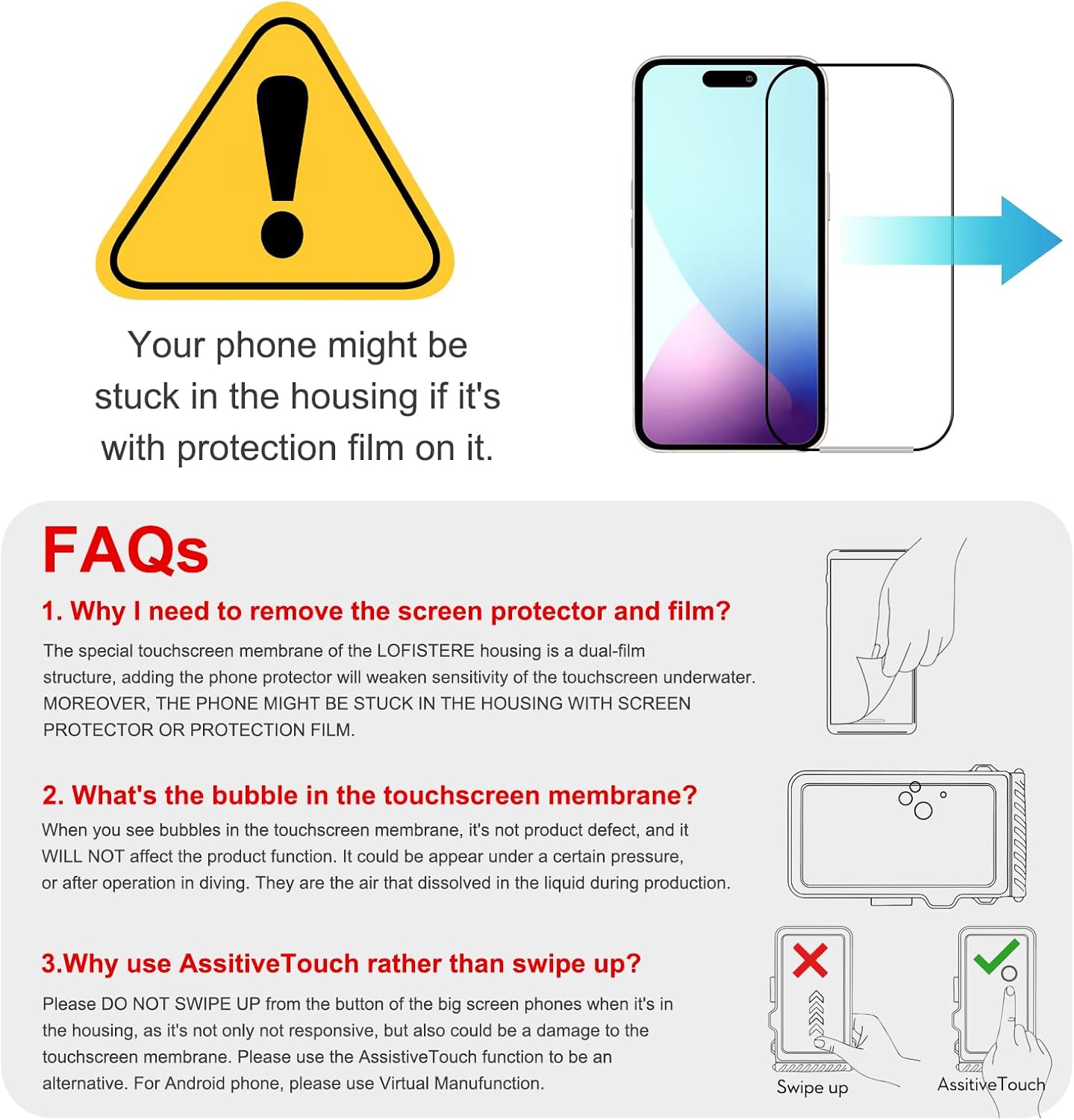 ManKiaPro Waterproof Basic Cases Diving Snorkeling Phone Case for iPhone NEW